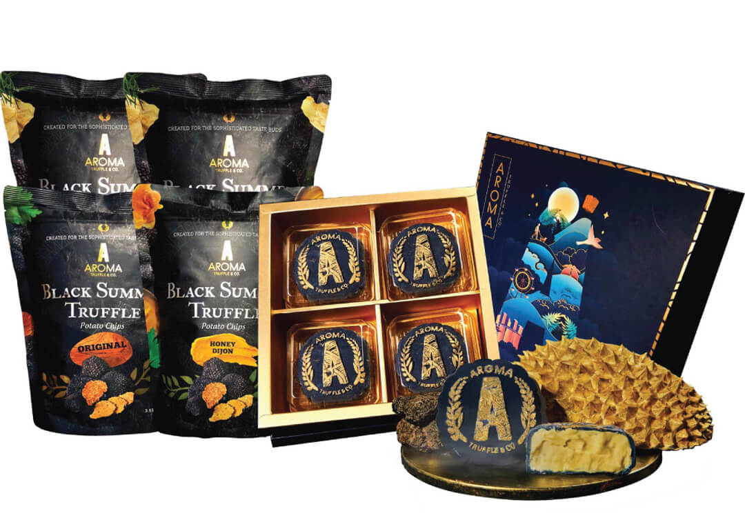 Aroma Truffle mooncakes and chips